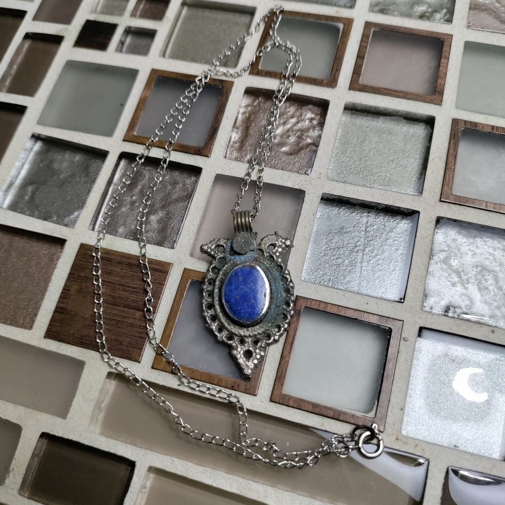 Vintage Blue Charm necklace